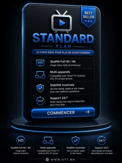 Abonnement iptv maroc standard